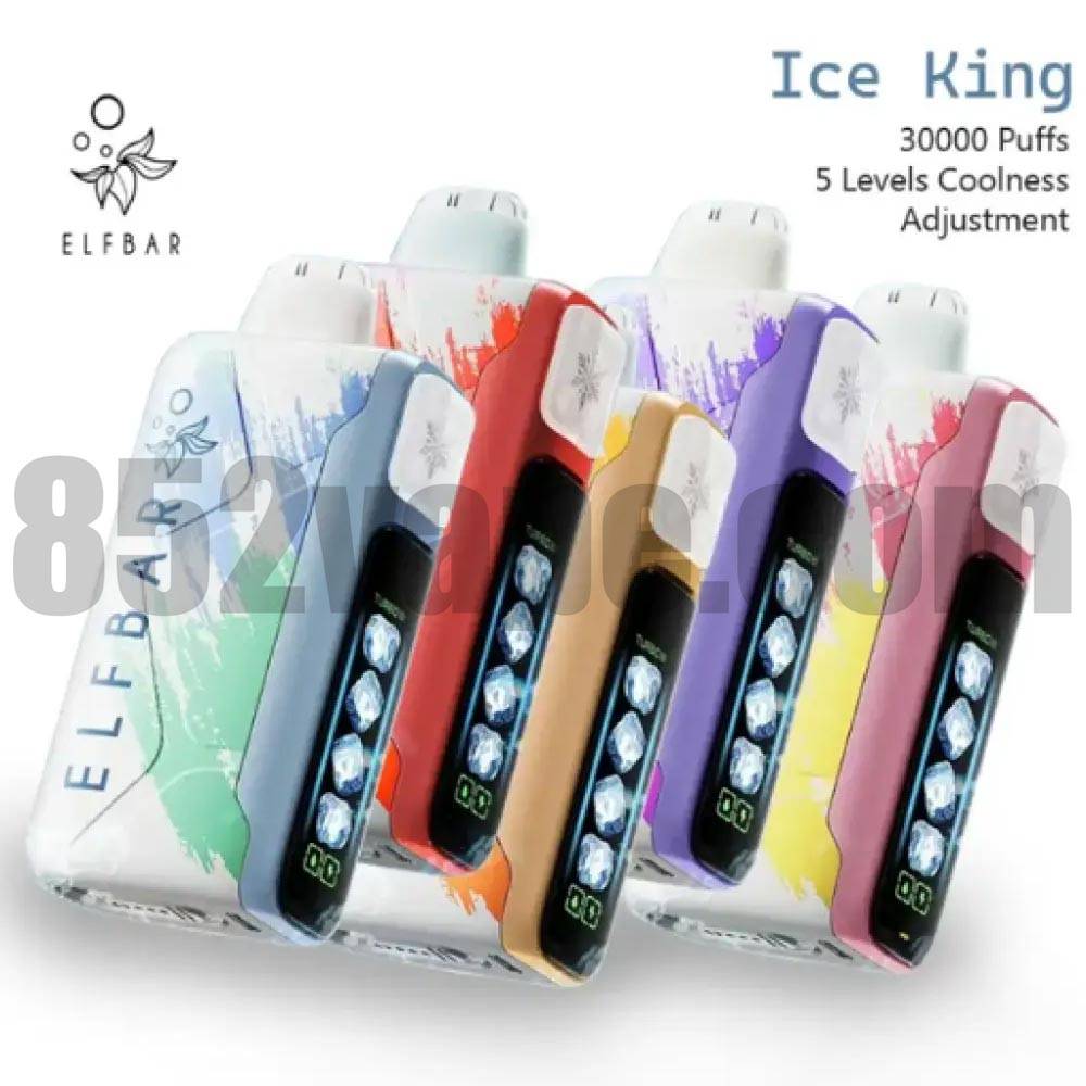 (限時優惠：買5送1，10送3，20送8) Elfbar Ice King 30000 puffs 一次性電子煙(涼度調節)(功率調節)(氣流調節)